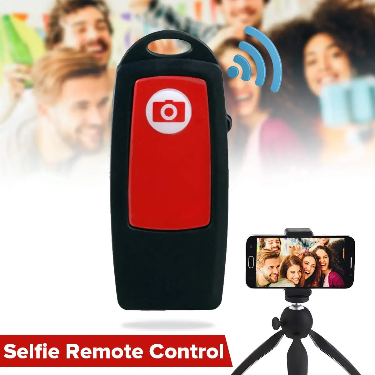 

Wireless bluetooth Self-Timer Shutter Release Camera Remote Controller Multi Color for Smart android Phone Rechargeable Battery