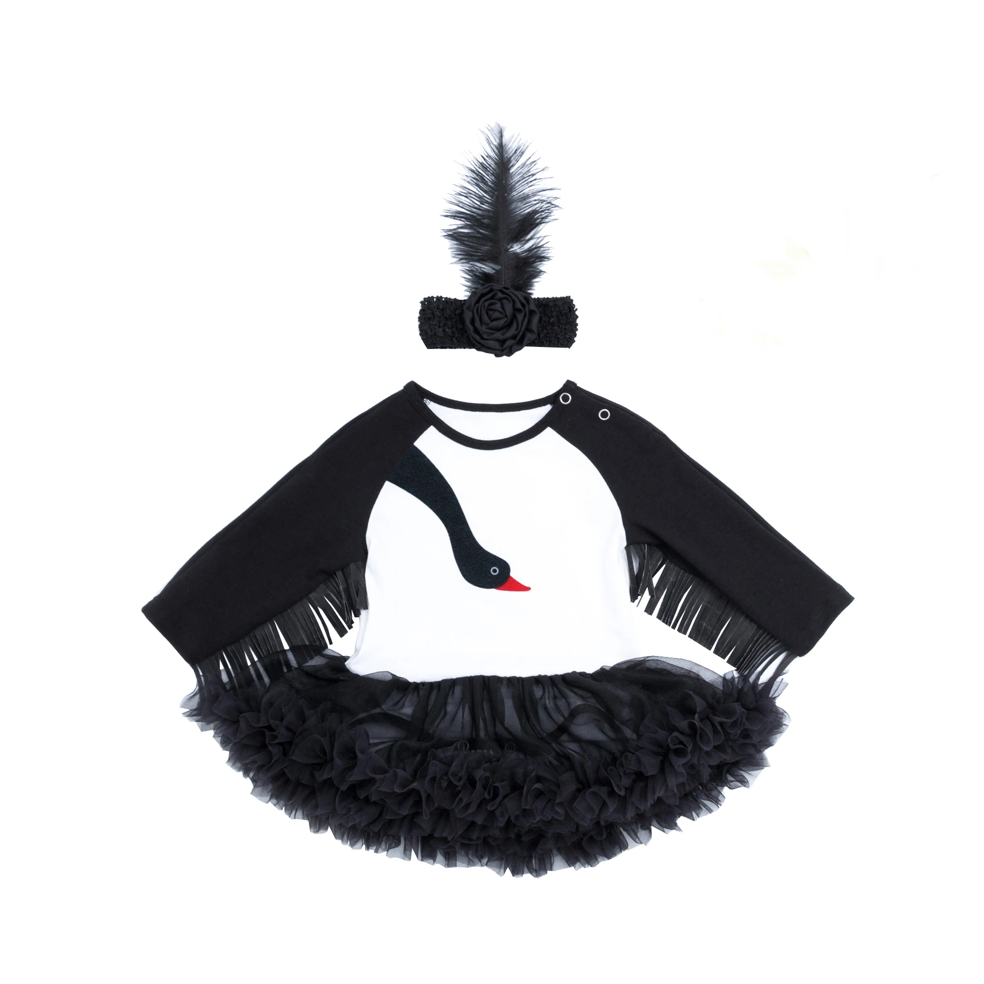 

Baby Girls Bodysuits Cartoon Crane Tutu Dresses For Halloween Custom