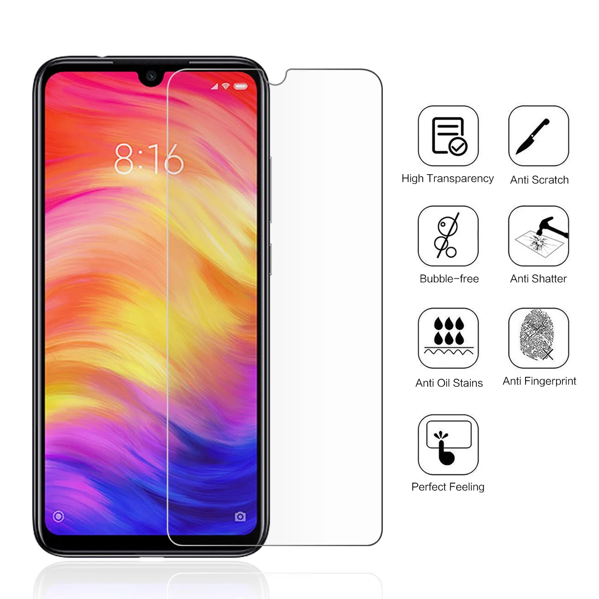1 упаковка закаленное Стекло Экран протектор для Xiaomi Redmi Note 7 телефон пленка