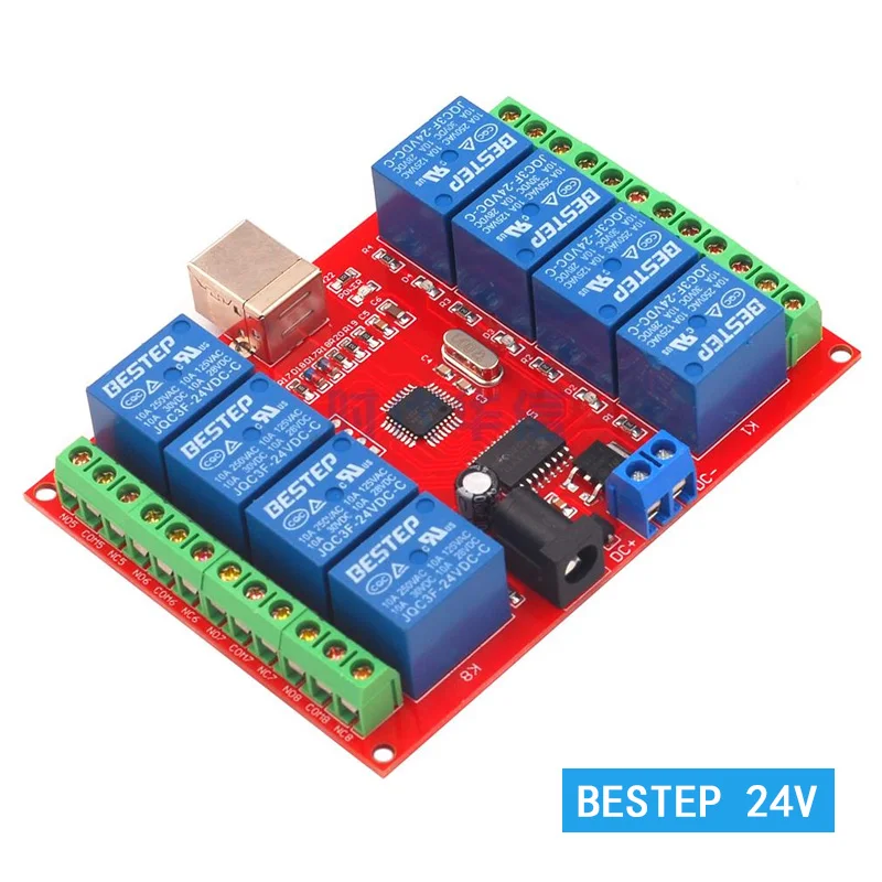 Компьютерное реле управления 8 каналов 5v12v24v Избегайте привода интеллекта PLC