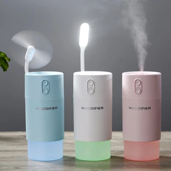 

400Ml Mini Air Humidifier Usb Aroma Essential Oil Diffuser Cool Mist Maker Led Usb Air Humidifier 3 In 1 Aromatherapy For Offi
