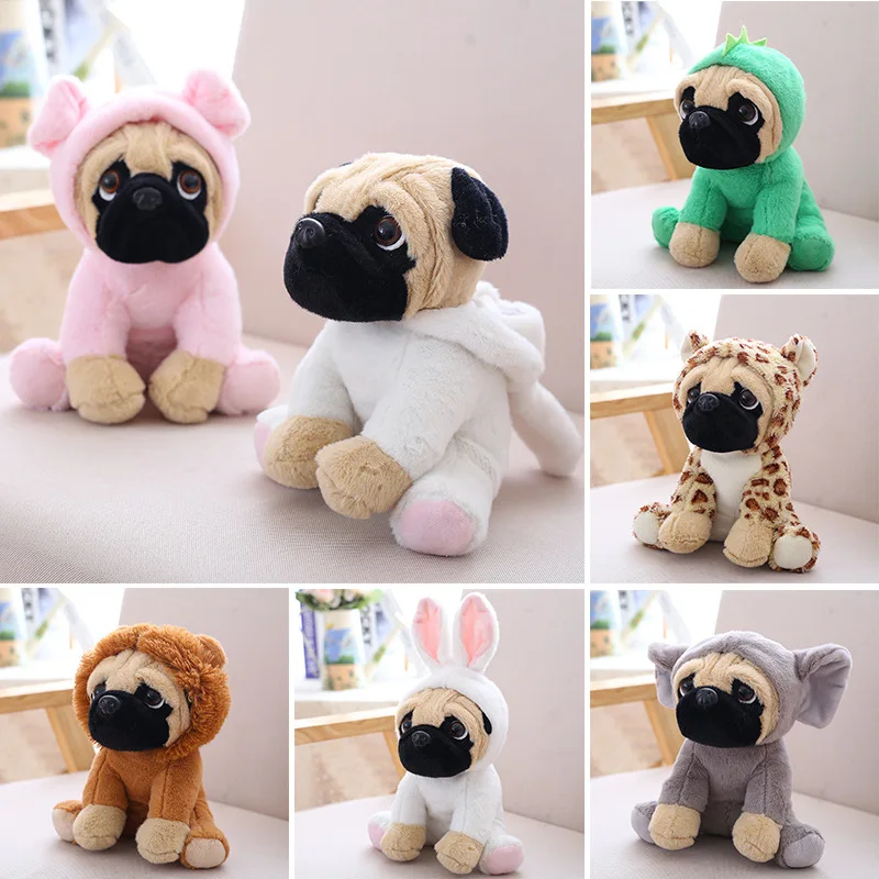 

Dog Cosplay Plush Toys Cute Animal Stuffed Doll Dinosaur Elephant Pug Dolls Birthday Christmas Gift For Children
