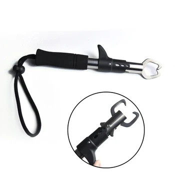 

Stainless Steel Fish Lifter Gripper Grabber EVA handle Fishing Tool Fishing lip Equipment pesca Free shiopping