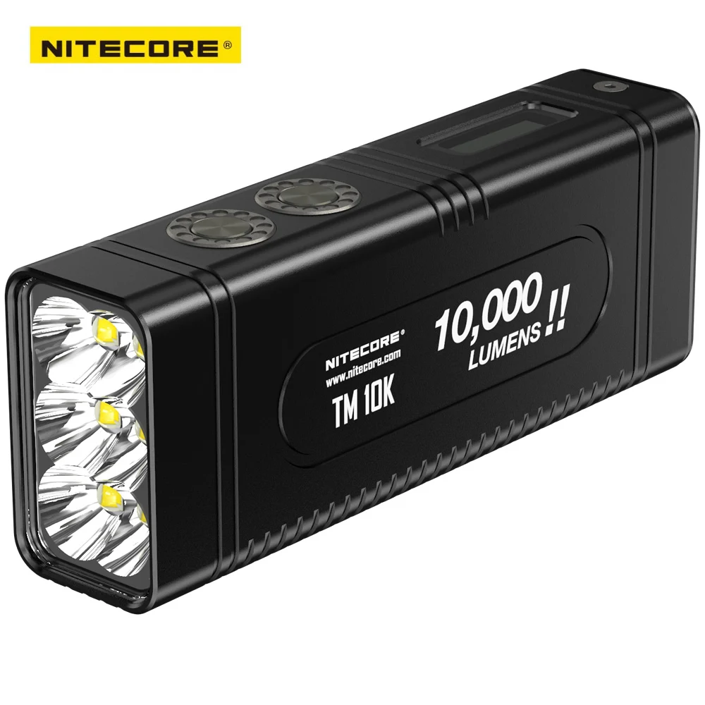

2018 NITECORE Tiny Monster TM10K 10000 Lumens 6 x CREE XHP35 HD LED Rechargeable Hight Light Flashlight Built-In 4800mAh Battery