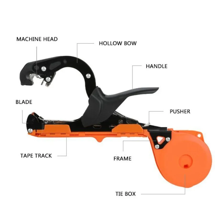 Ленточный станок для завязывания, аксессуары для машины, ПВХ лента, стальной штапель, лезвие машины, ручные инструменты, завязывание лозы, ветка, машина, завязывается, твиг, пистолет