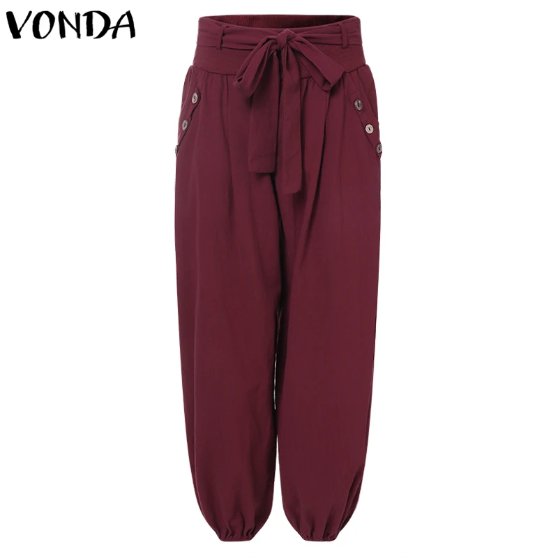Брюки VONDA женские повседневные хлопковые свободные однотонные для беременных