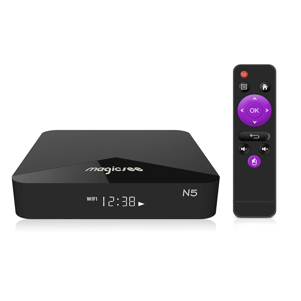 ТВ приставка Magicsee N5 с Android 7.1.2 2 ГБ/16 ГБ четырехъядерный Amlogic S905X 4K 4G/5G Wi Fi LAN BT4.1 HD