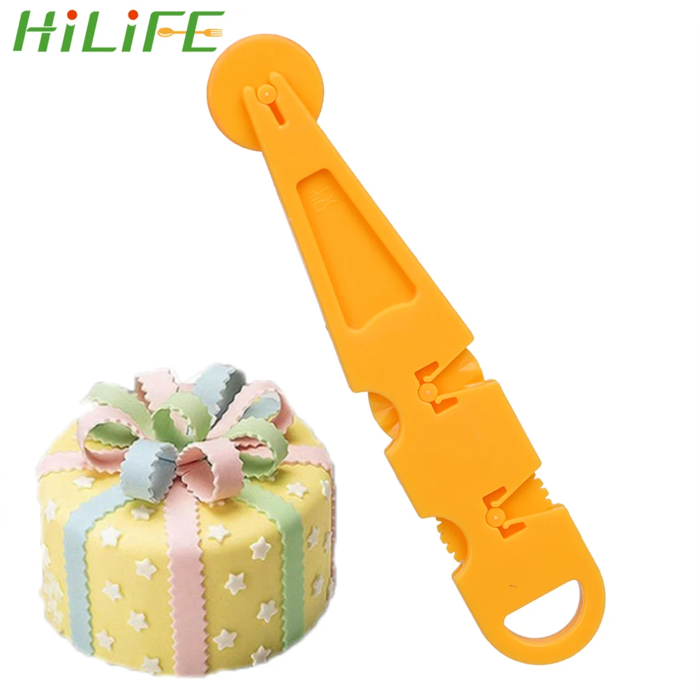 

HILILFE Icing Stitching Cutter Knife Paste Embosser 3 Wheels Fondant Embosser Cutter Cake Decoration Mold DIY Baking Tools