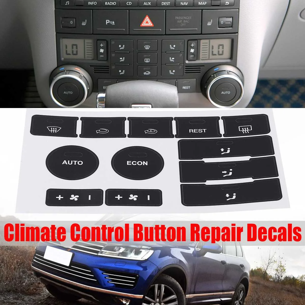 Набор наклеек для ремонта авто VW Volkswagen Touareg 2004 2009|Наклейки на автомобиль| |