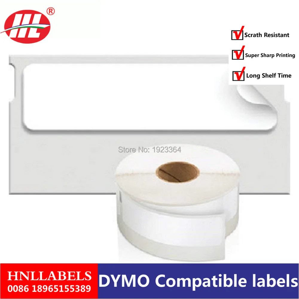 Этикетки для библиотеки Совместимость с DYMO 30346-1/" x 1-7/8" DYMO 30346 13 мм* 47 мм* 600 этикетки