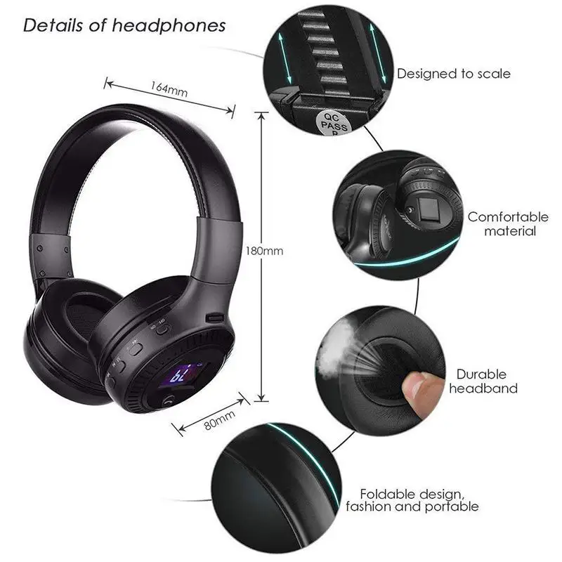 Ostart Bluetooth 4 1 беспроводные стерео наушники Складная гарнитура супер бас TF карта MP3