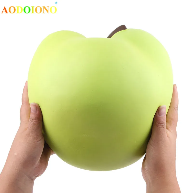 24cm Super Big Red Green Apple Squishy Toy Jumbo Slow Rising Soft