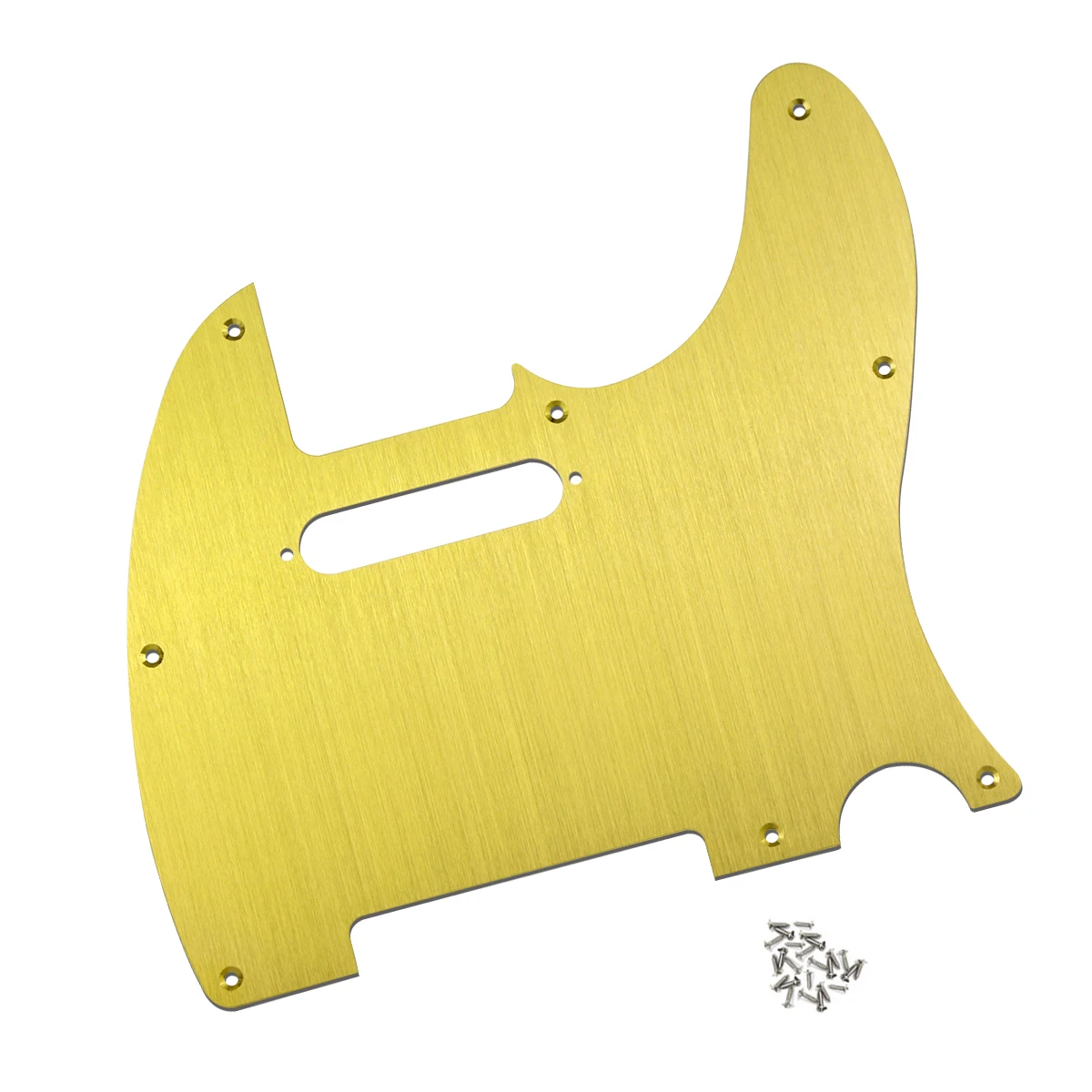 

FLEOR Aluminum Metal Pickguard Electric Guitar Pick Guard 8 Hole with Screws for FD Tele Style Guitar Parts Accessories,Golden