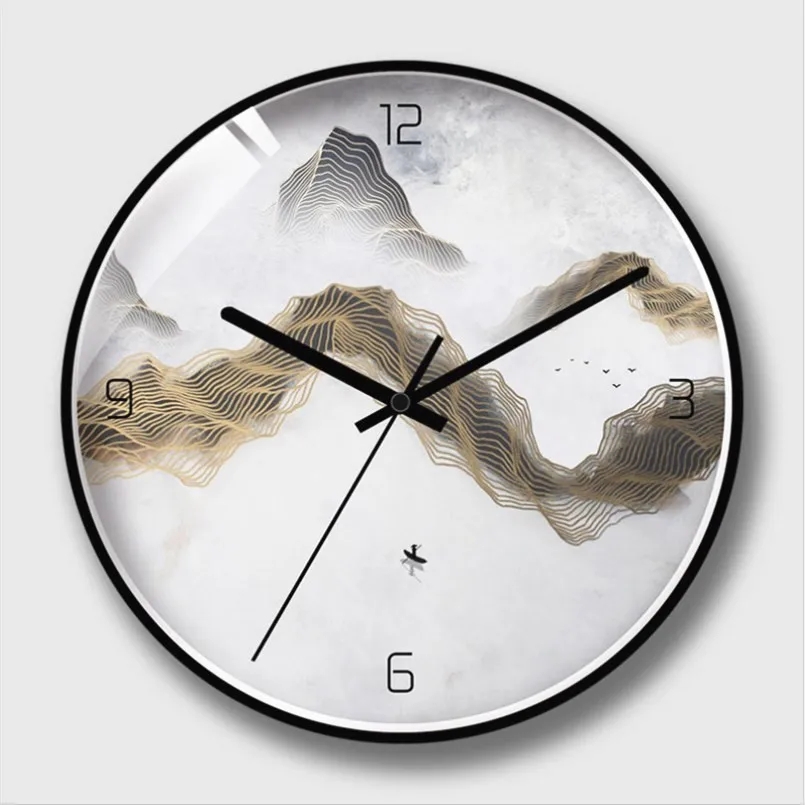 

New 12/14 Inch 3D Home Wall Clock Art Clock Wall Hanging Clock Decoration Table Atmosphere Silent Electronic Large Size Clock