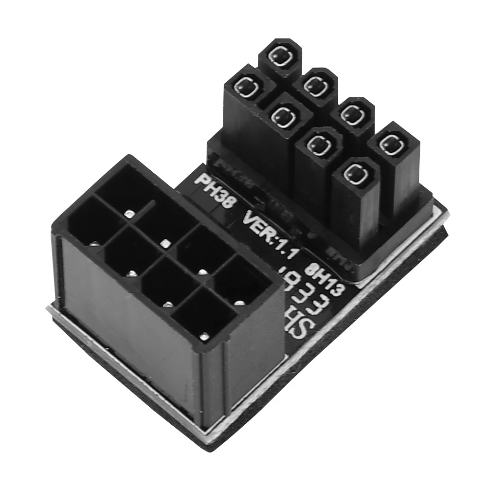 ATX 8pin Male 180 градусов угловой до 8Pin адаптер питания для ПК Разъем