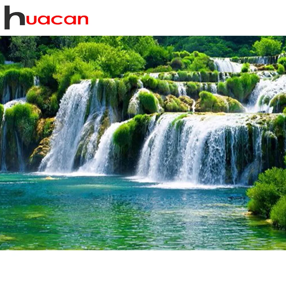 

Huacan Diamond Embroidery Landscape Diamond Painting New Square Stones Diamond Mosaic Full Layout Pictures With Rhinestones