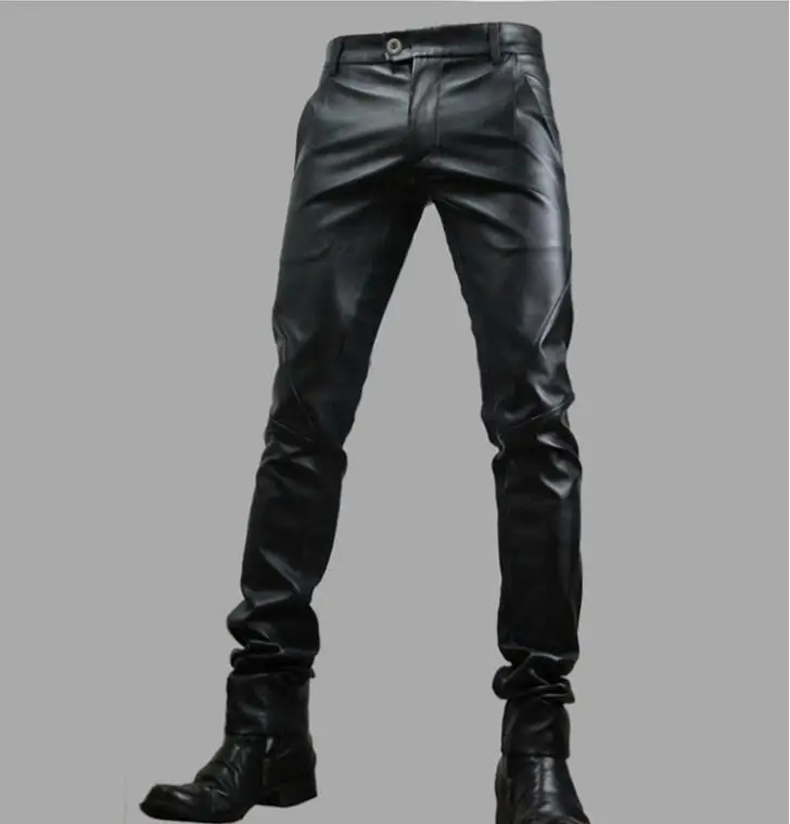 Free Shipping 2021 Man Leather Pants 