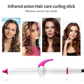 

2 In 1 Hair Curler Hair Brush Infrared Negative Ion Curling Iron Temperature Control Roll Straight SM-206 Styling Tools