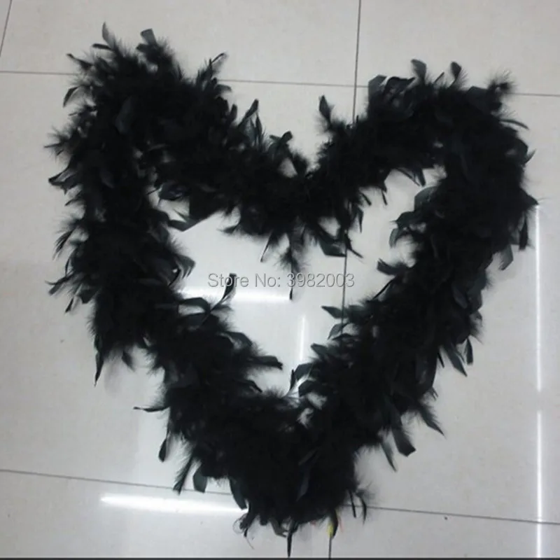 

2 yards\lot Clothing Accessories Turkey Feather black Strip Fluffy Boa Happy Birthday Party Wedding Decorations Supplies