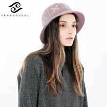 Модная хлопковая Геометрическая шляпа-ведро теплая Осенняя уличная Солнцезащитная шляпа для отдыха и путешествий теплая вязаная Рыбацкая шляпа Лидер продаж