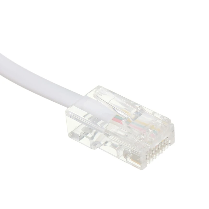 Низкая цена Высокое качество RJ11 6P4C Женский к Ethernet RJ45 8P8C Мужской F/M адаптер конвертер кабель Белый Лидер продаж