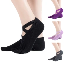 Модные женские носки для йоги бандажные противоскользящие спортивные хлопковые танцевальные Пилатес детские колготки полный держатель мягкие носки быстросохнущие