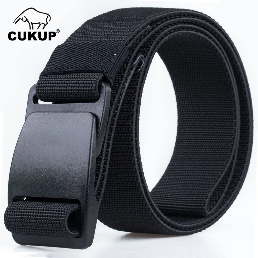 CUKUP męska marka design unisex jakości twardego klamra plastikowa pas mężczyzna jakości płótnie elastyczny pas paski na co dzień mężczyźni CBCK120