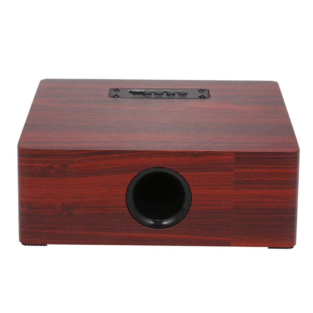 Q5 деревянный Bluetooth 4 2 динамик 3 Вт * Рог Поддержка FM TF карта AUX в сабвуфере