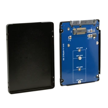 

Xiwai B+M Key Socket 2 M.2 NGFF (SATA) SSD to 2.5 SATA Card Adapter with Black Metal Case