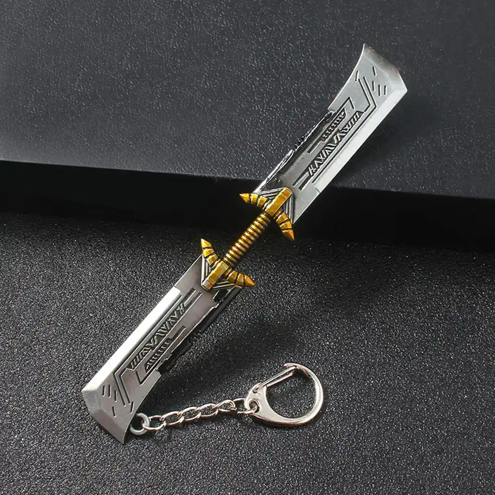 Avengers 4 Endgame Thanos Arms Double Edged Sword Blade Weapon Knife Keychain Keyring