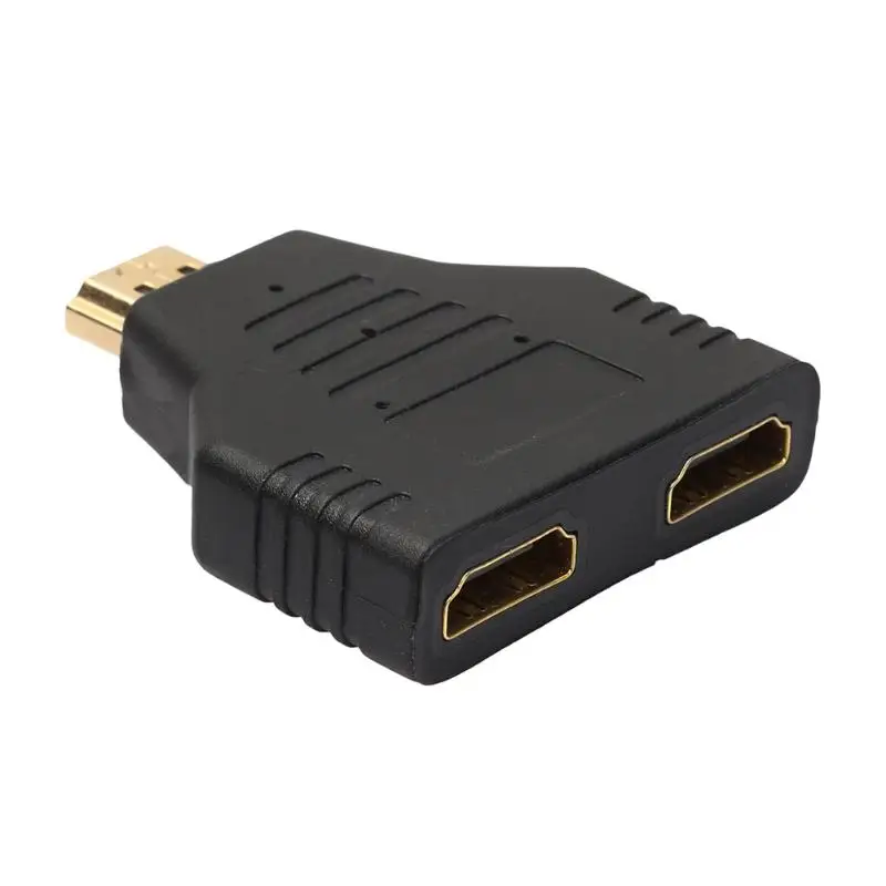 

1Pcs Portable 1080P HDMI Male to 2 Female 1 In 2 Out Splitter Adapter Protector Suitable For Transmit Digital Signal