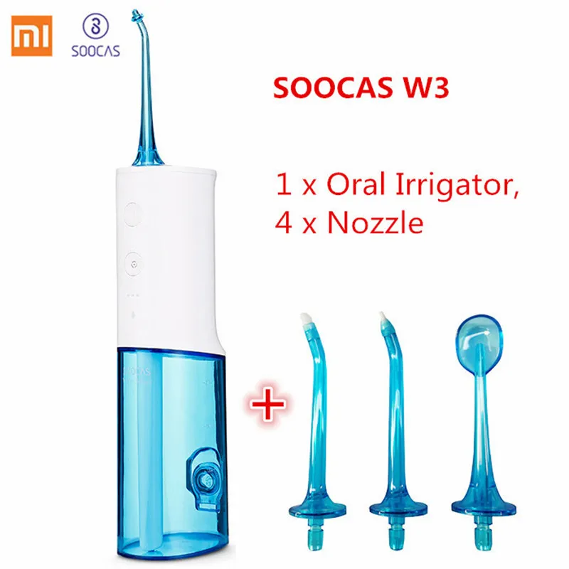 2241.65 руб. 42% СКИДКА|Xiaomi SOOCAS W3 ирригатор полости рта набор с 4 наконечниками портативный водный стоматологический Flosser струя воды для чистки зубов очищающее средство для зубов и полости рта зубная щетка-in Ирригаторы для полости рта from Бытовая техника on Aliexpress.com | Alibaba Group