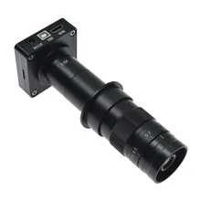36MP 1080P 2K 60FPS HDMI USB промышленный видео микроскоп камера+ 180X 300X 360X 600X Регулируемый зум C-mount объектив