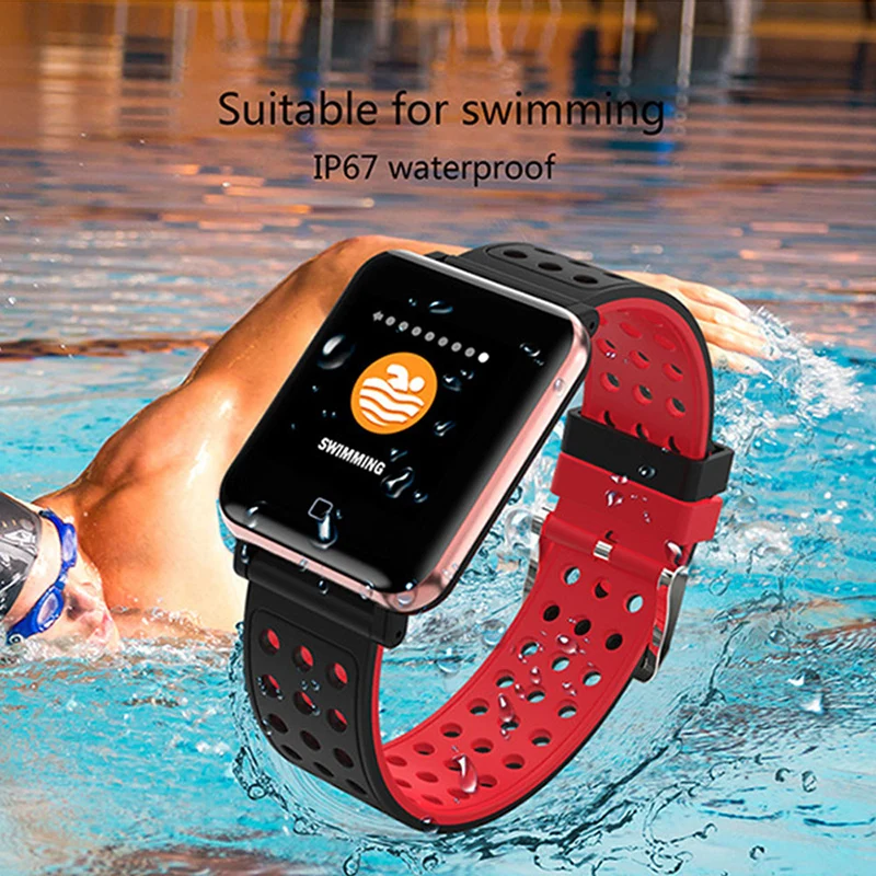 

2019 Blood Pressure Smart Watch Men Heart Rate Sports Watch Pulse Meter Swimming Bracelet Waterproof Bluetooth Clock for Women