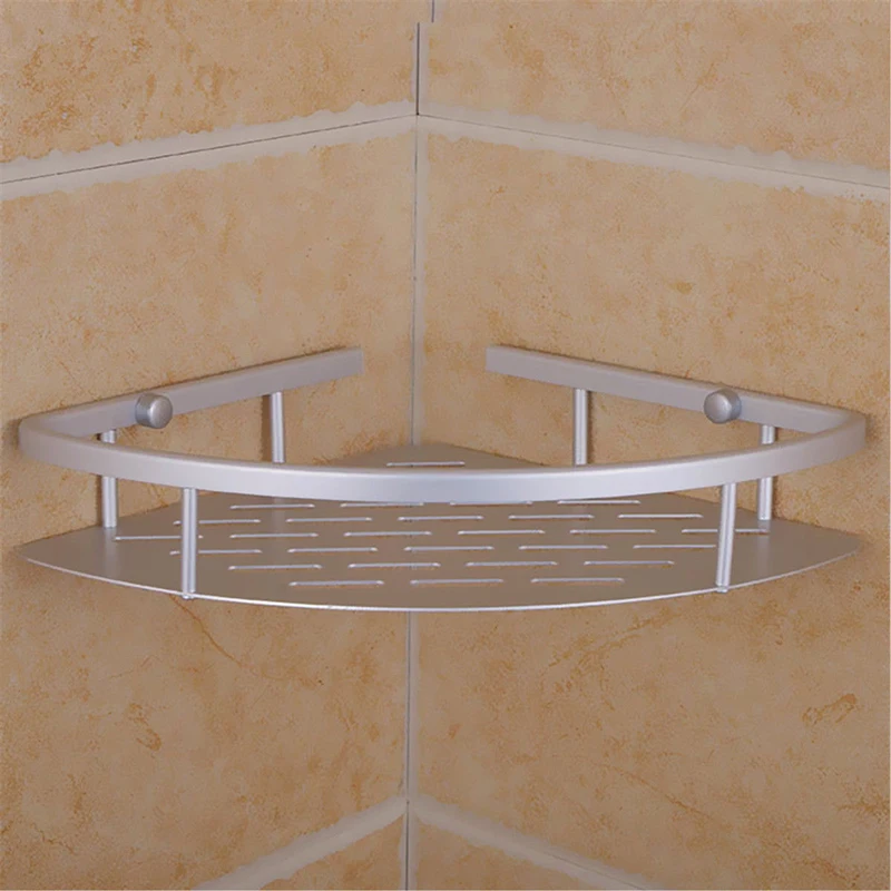

Bathroom Corner Storage Holder Shelves Rack Organizer Shower Wall Shelf Corner Storage Suction No Screws Home Snap Up Shelves