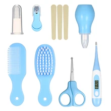Унисекс 8 шт./компл. уход за ребенком Медицинский Набор цифровой термометр машинка для стрижки ногтей аспиратор носовой набор для ухода за новорожденным младенцем душ