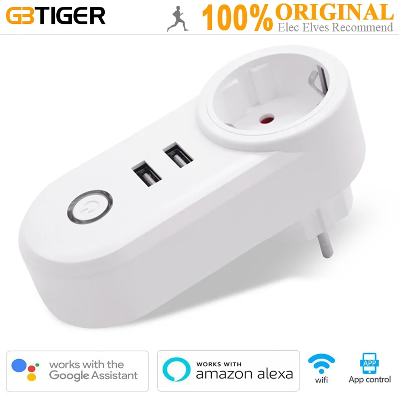 GBtiger WiFi Smart Plug USB порт пульт дистанционного управления розетка для Amazon Alexa/Google Home