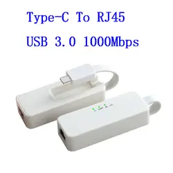 Тип C сетевой карты USB 3,0 Gigabit Ethernet USB-C к RJ45 сетевой адаптер для MacBook samsung Galaxy S8 huawei Mate10 P20