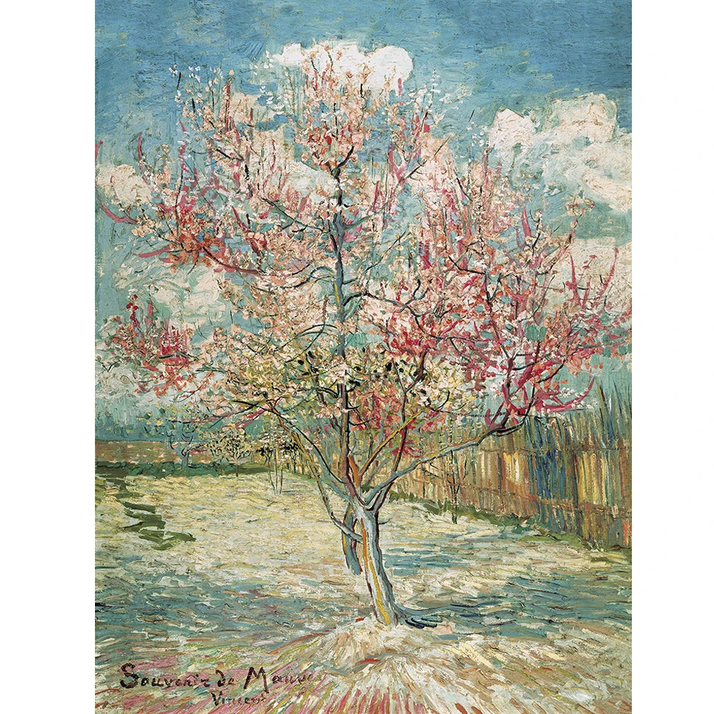 

New Product Puzzle Toy 1500 Pcs Van Gogh Painting Peach Tree Souvenir De Mauve 3D Wooden Paper Puzzles