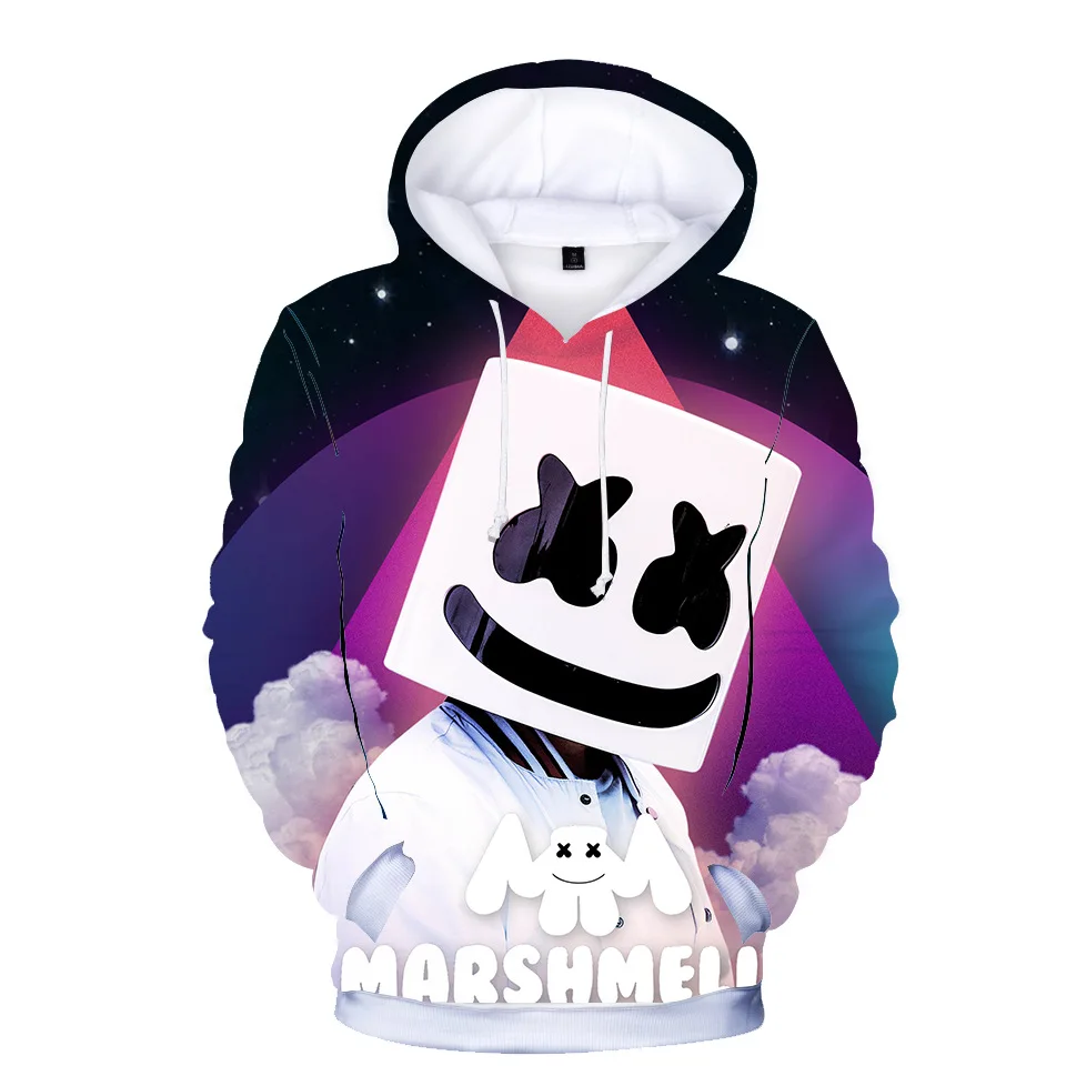 

Kids Marshmallow Hoodie Boys Girls Print 3D DJ Pullover Teens Harajuku Hip Hop Anime Sweatshirts Children Sportwear Tops 3-14Y