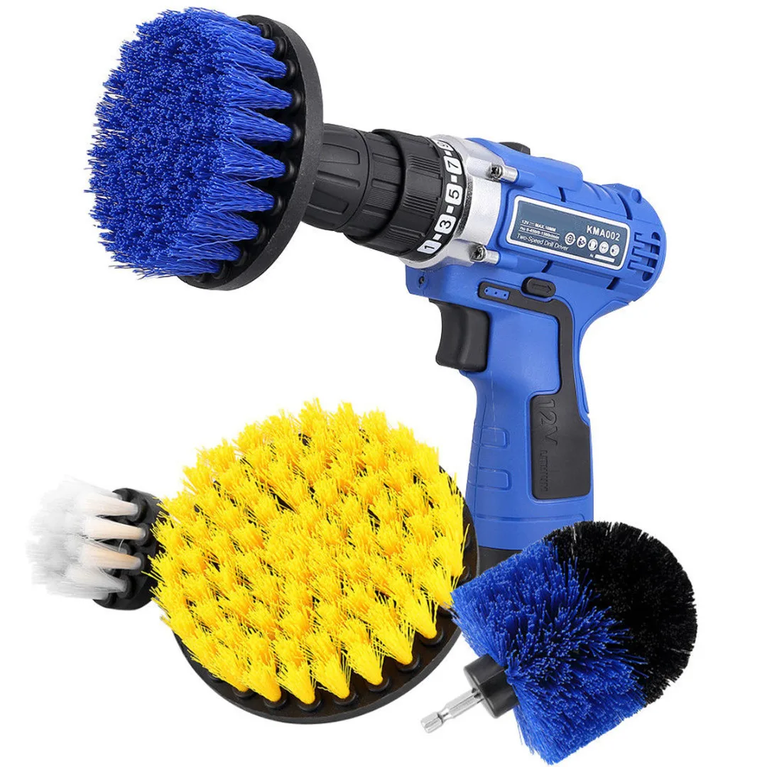 

New 4pcs Electric Cleaning Drill Brush Scrub Bit Power Clean Tire Bathroom Car 2.0/3.5/4.0/5.0 inch Power Scrubber Brush Set
