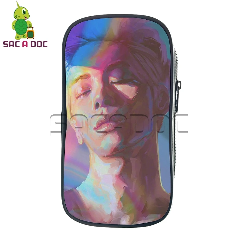 

Korean Rock SHINee Cosmetic Cases Kpop Jonghyun Key Pencil Holder Boys Girls School Case Stationery Bags Hip Hop Makeup Bag