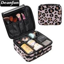 Deanfun Makeup Case Classic Leopard Pattern Waterproof Oxford Adjustable Dividers Cosmetic Bag Travel Organizer Gift 16013 цена Deanfun Makeup Case Classic Leopard Pattern Waterproof Oxford Adjustable Dividers Cosmetic Bag Travel Organizer Gift 16013 цены онлайн