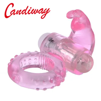 pink rabbit delay Rings Massage man Stick Masturbation Enhance ring sex tool stimulate Utensils Vibrator silicone brush 1