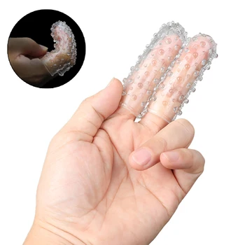 2pcs Flirting Finger Sleeve Bullet Vibrator Cap Women Masturbator Clitoris Stimulator G Spot Vagina Clit Finger Vibrator Sex Toy 1