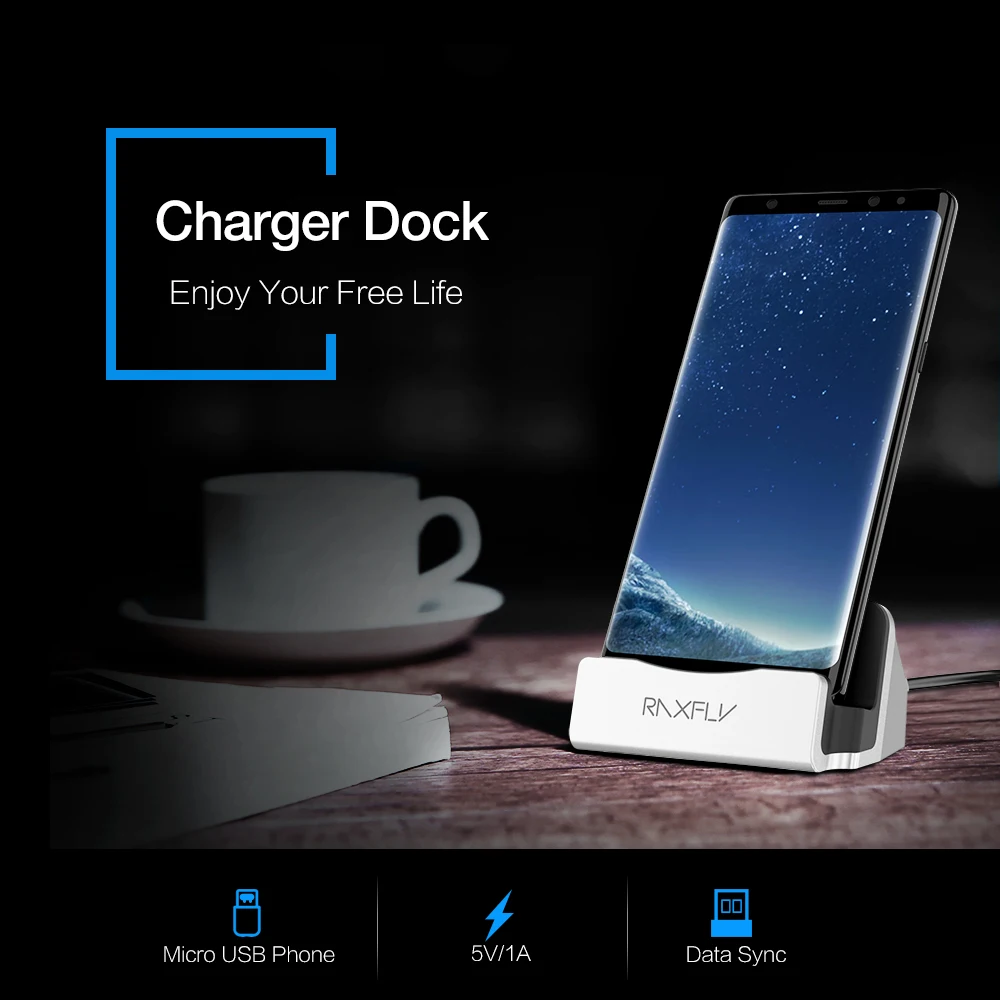RAXFLY Micro USB зарядное устройство док станция для Samsung S7 S6 Edge Для Huawei P8 Lite Xiaomi Redmi Note 4 Pro