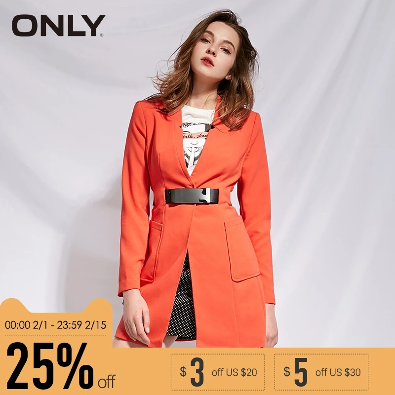 ONLY Brand NEW HOT Women fashion elegant solid Business long Blazer Jackets Ladies coat |115336012