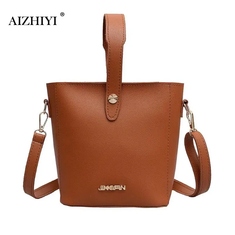 

Vintage Fashion Female Tote Shoulder Bag 2019 New PU Leather Women's Designer Handbag Leather Bucket Messenger Bags Bolsas Mujer