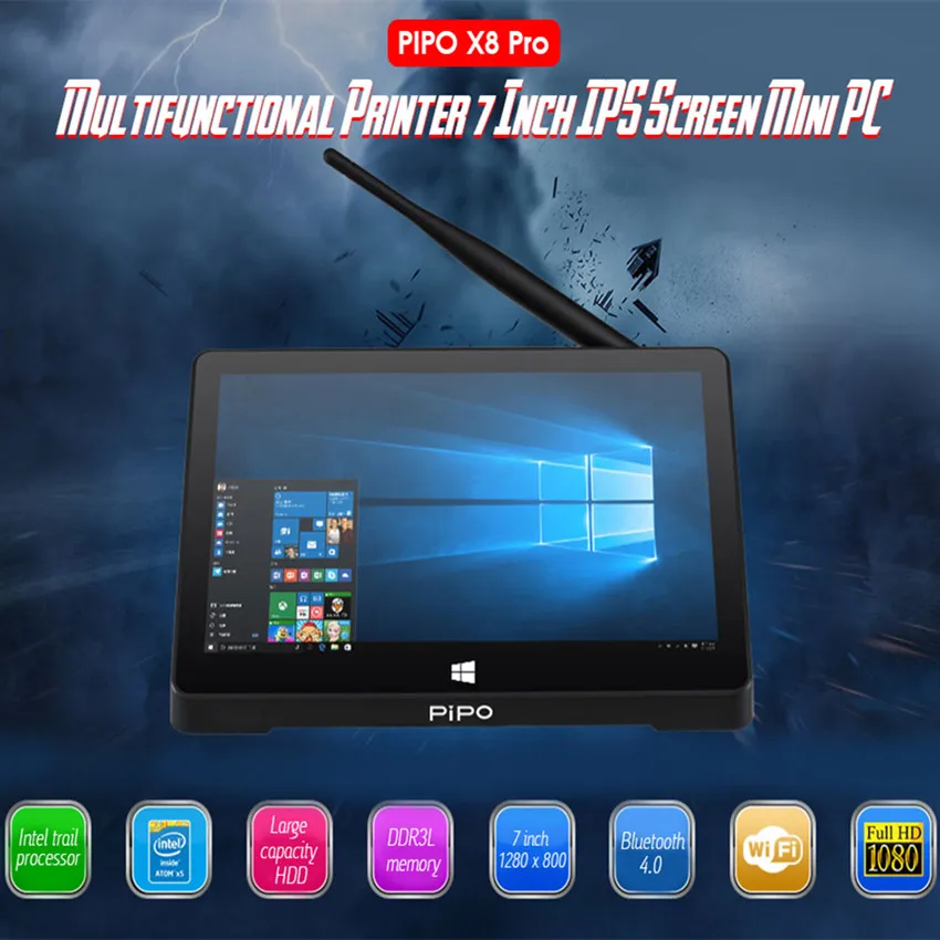 Pipo X8 Pro 7 дюймов Мини ПК Android 5 1 1280*800 Интер Cherry Trail Z8350 Графика 400 2 Гб Оперативная