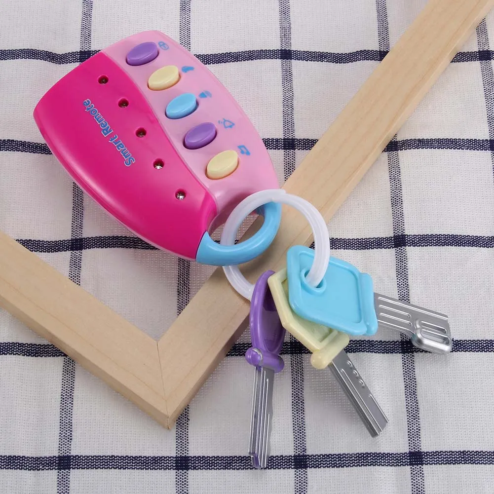 Cartoon Baby Kids Musical Smart Remote Car Key Toy Car Voices Pretend Play Toys YJS Dropship